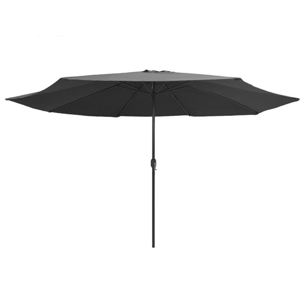 vidaXL Parasol de jardin avec mât en métal 390 cm anthracite