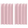 vidaXL Rideaux occultants avec anneaux 2 pc Rose b&eacute;b&eacute; 175 x 140 cm