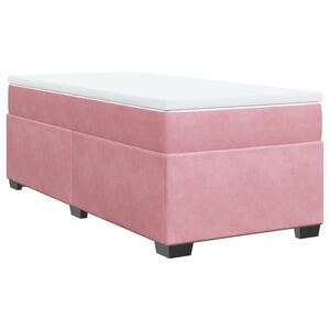 vidaXL Sommier &agrave; lattes de lit et matelas Rose 80x200 cm Velours