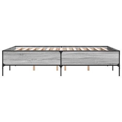 vidaXL Cadre de lit sans matelas sonoma gris 160x200 cm