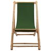 vidaXL Chaise de terrasse Bambou et toile Vert