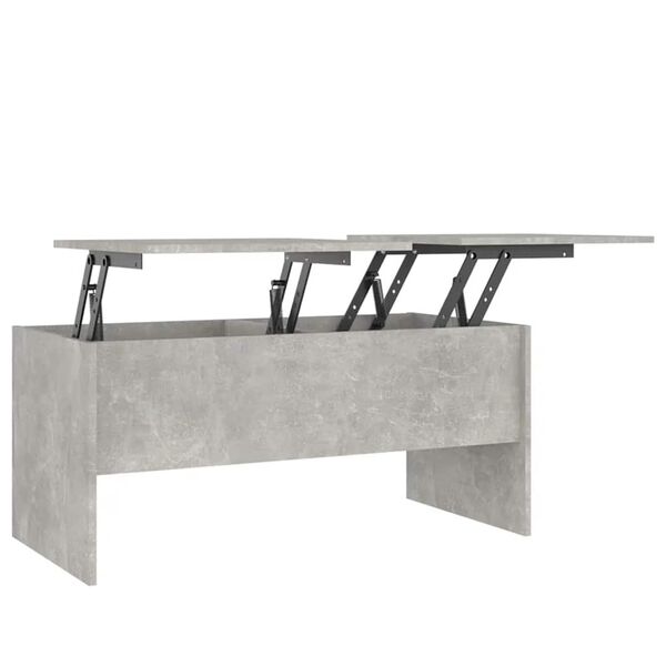 vidaXL Table basse gris b&eacute;ton 102x50,5x46,5 cm bois d'ing&eacute;nierie