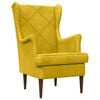 vidaXL Fauteuil Jaune Velours