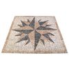 vidaXL Carreaux mosa&iuml;ques motif vent Multicolore 120 x 120 cm Marbre