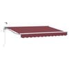vidaXL Auvent r&eacute;tractable &eacute;lectrique Bourgogne et Blanc 2,5 x 2 m