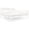 vidaXL Cadre de lit sans matelas blanc bois massif 200x200 cm