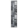 vidaXL Tapis BCF Gris avec motif de blocs 60x400 cm