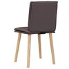 vidaXL Chaises à manger lot de 2 marron foncé tissu