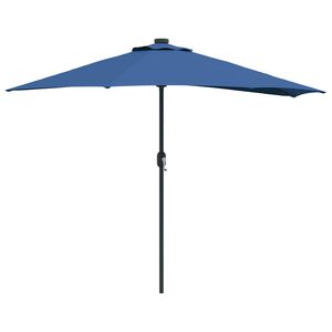 vidaXL Parasol de jardin 294 x 150 x 224 cm Polyester et Acier Azur