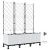vidaXL Porte-plante de jardin avec irrigation et roues 3 pc Blanc PP
