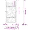 vidaXL Portail de jardin noir 100x200 cm en acier avec design ondul&eacute;