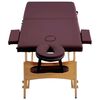 vidaXL Table de massage pliable 2 zones Violet vin