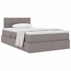 vidaXL Lit avec rangement et matelas avec matelas Taupe 120 x 200 cm