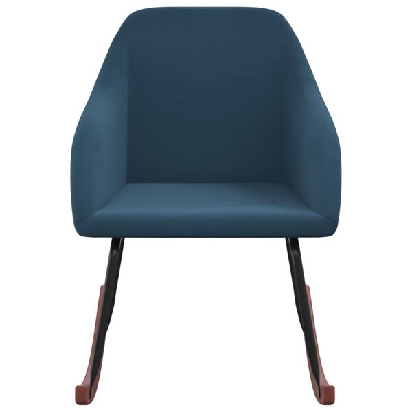 vidaXL Chaise &agrave; bascule Bleu Velours