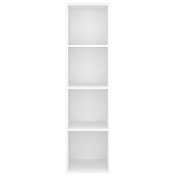 vidaXL Meuble TV mural Blanc 37x37x142,5 cm Bois d’ingénierie