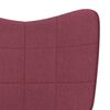 vidaXL Chaise de relaxation avec tabouret Rouge bordeaux Tissu