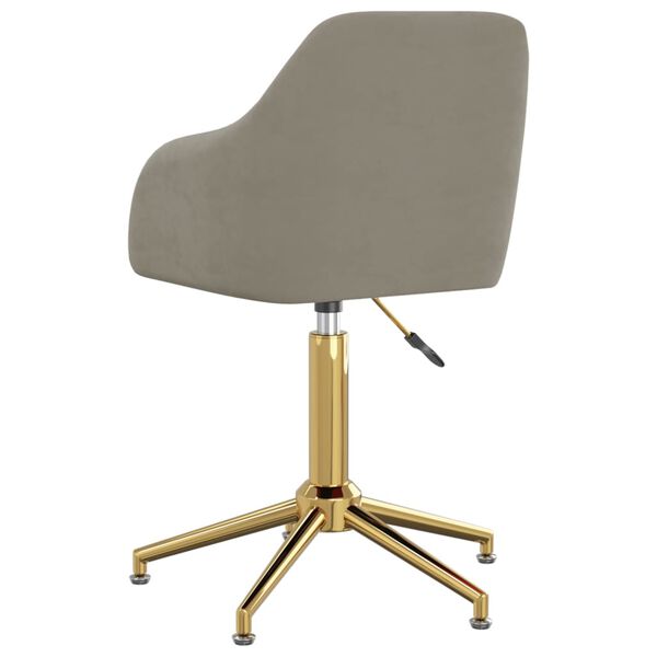 vidaXL Chaises pivotantes &agrave; manger lot de 4 gris clair velours