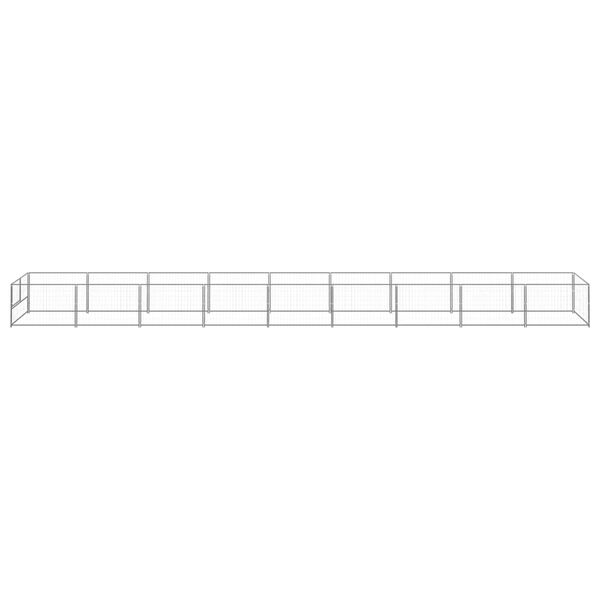 vidaXL Chenil Argent&eacute; 9 m&sup2; Acier