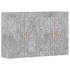 vidaXL Armoires murales 2 pcs gris b&eacute;ton bois d'ing&eacute;nierie