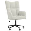 vidaXL Chaise de relaxation Blanc cr&egrave;me Velours