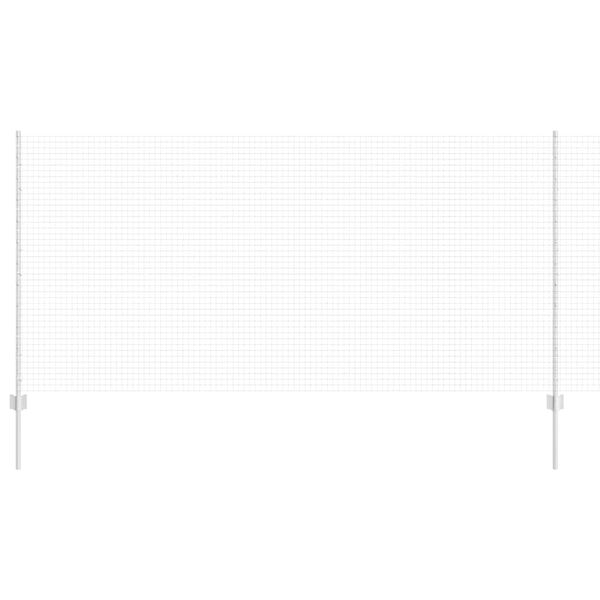 vidaXL Cl&ocirc;ture avec poteau Argent&eacute; 1,2 x 50 m Acier