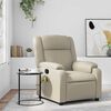 vidaXL Fauteuil de massage inclinable cr&egrave;me similicuir