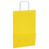 vidaXL Sacs en papier 250 pcs avec poign&eacute;es jaune 21x11x31 cm
