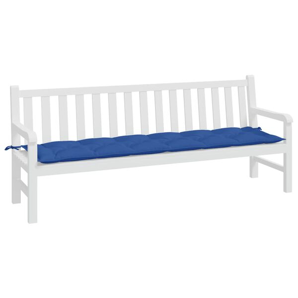 vidaXL Coussin de banc de jardin bleu 200x50x7 cm tissu oxford