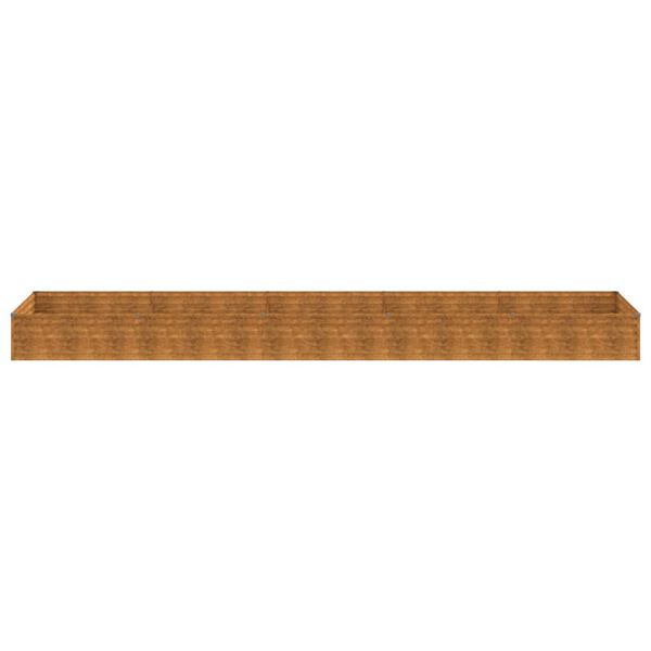 vidaXL Lit surélevé de jardin 482x100x36 cm acier corten