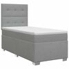 vidaXL Lit boxspring avec matelas Gris clair 80 x 200 cm Tissu