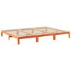 VidaXL Cadre de lit familial sans matelas marron cir&eacute; 270x200 cm