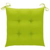 vidaXL Ensemble de bistro 3 pcs coussins vert vif Bois de teck massif