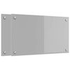 vidaXL Protection de cuisine 2 pcs Gris clair 70 x 40 cm verre tremp&eacute;