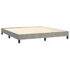 vidaXL Sommier &agrave; lattes de lit matelas et LED Gris clair 160x200 cm