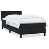vidaXL Sommier &agrave; lattes de lit avec matelas noir 100x210 cm velours
