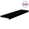vidaXL Marches d'escalier 20 pcs brun-noir 90x30x2 cm ch&ecirc;ne massif