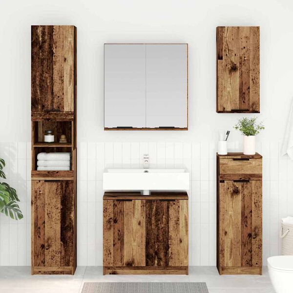 vidaXL Ensemble de Meubles de Salle de Bain 3 pcs Bois Ancien