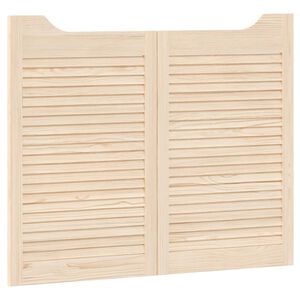 vidaXL Portes battantes 2 pcs Naturel Bois de pin massif