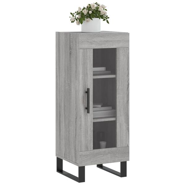 vidaXL Buffet Sonoma gris 34,5x34x90 cm Bois d'ingénierie