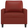 vidaXL Fauteuil Rouge bordeaux 60 cm Similicuir