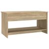 vidaXL Table basse ch&ecirc;ne sonoma 102x50x52,5 cm bois d'ing&eacute;nierie