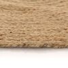 vidaXL Tapis Jute tress&eacute; 120 cm rond