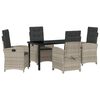 vidaXL Ensemble de salle &agrave; manger pour jardin 5 pc Gris clair