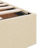 vidaXL Lit avec rangement et matelas Cr&egrave;me 160 x 200 cm Polyester