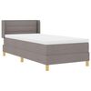 vidaXL Lit &agrave; ressorts avec matelas Taupe 200 x 90 cm Polyester