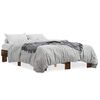 vidaXL Cadre de lit sans matelas ch&ecirc;ne fum&eacute; 140x190 cm