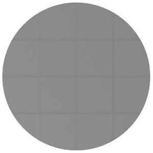 vidaXL Tapis de sol de piscine 16 pc &Oslash; 235 cm Rond Mousse EVA Gris