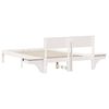 vidaXL Cadre de lit avec t&ecirc;te de lit Blanc 135 x 190 cm Pin massif