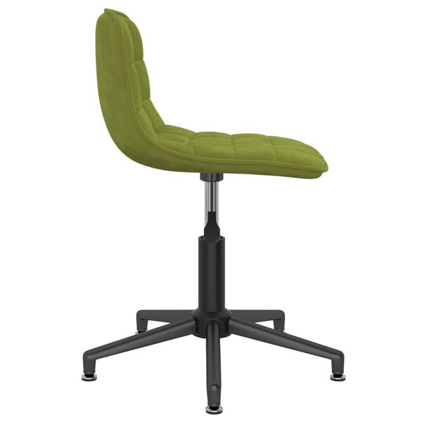 vidaXL Chaises pivotantes &agrave; manger lot de 4 Vert clair Velours