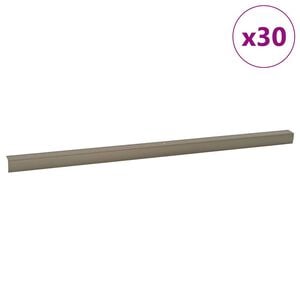 vidaXL Nez de marche 30 pc Champagne 67 x 3 x 2 cm Aluminium